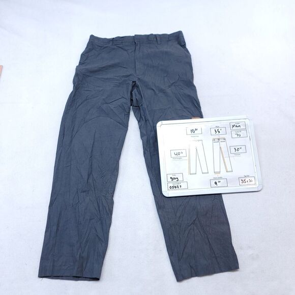 Banana Republic Casual Button Zip Medium Wash Chino Pants Mens Size 35/30 Gray - Picture 5 of 7